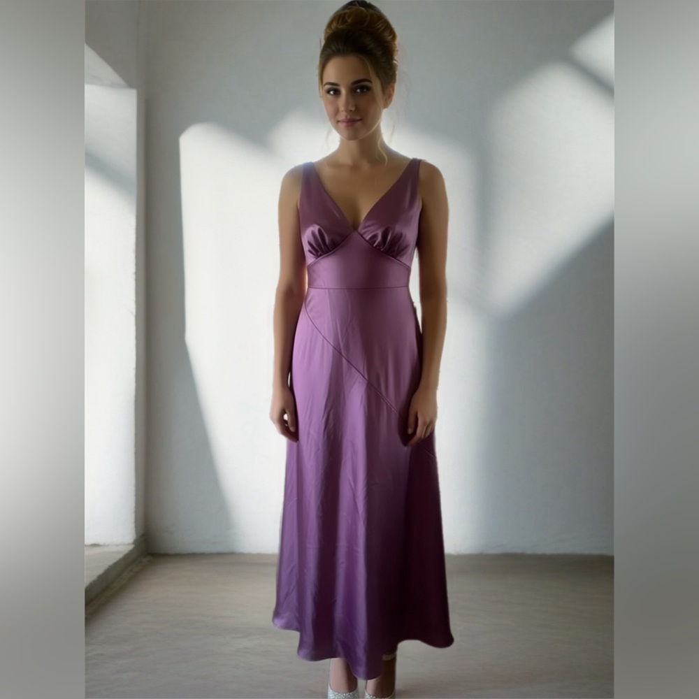Vubiya Cowl back satin style maxi dress